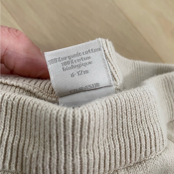 100% Organic Cotton, The Littlest, 6-12M, knit pants and ribbed long sleeve - Picture 5 of 6